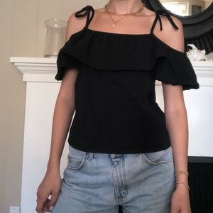 WHOWHATWEAR off the shoulder ruffle top